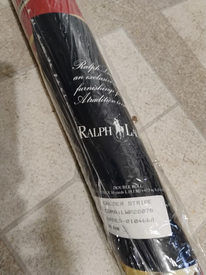 Vintage Wallpaper Ralph Lauren Double Roll RARE Calder Preppy Stripe NOS LWP828 - Image 4 of 4