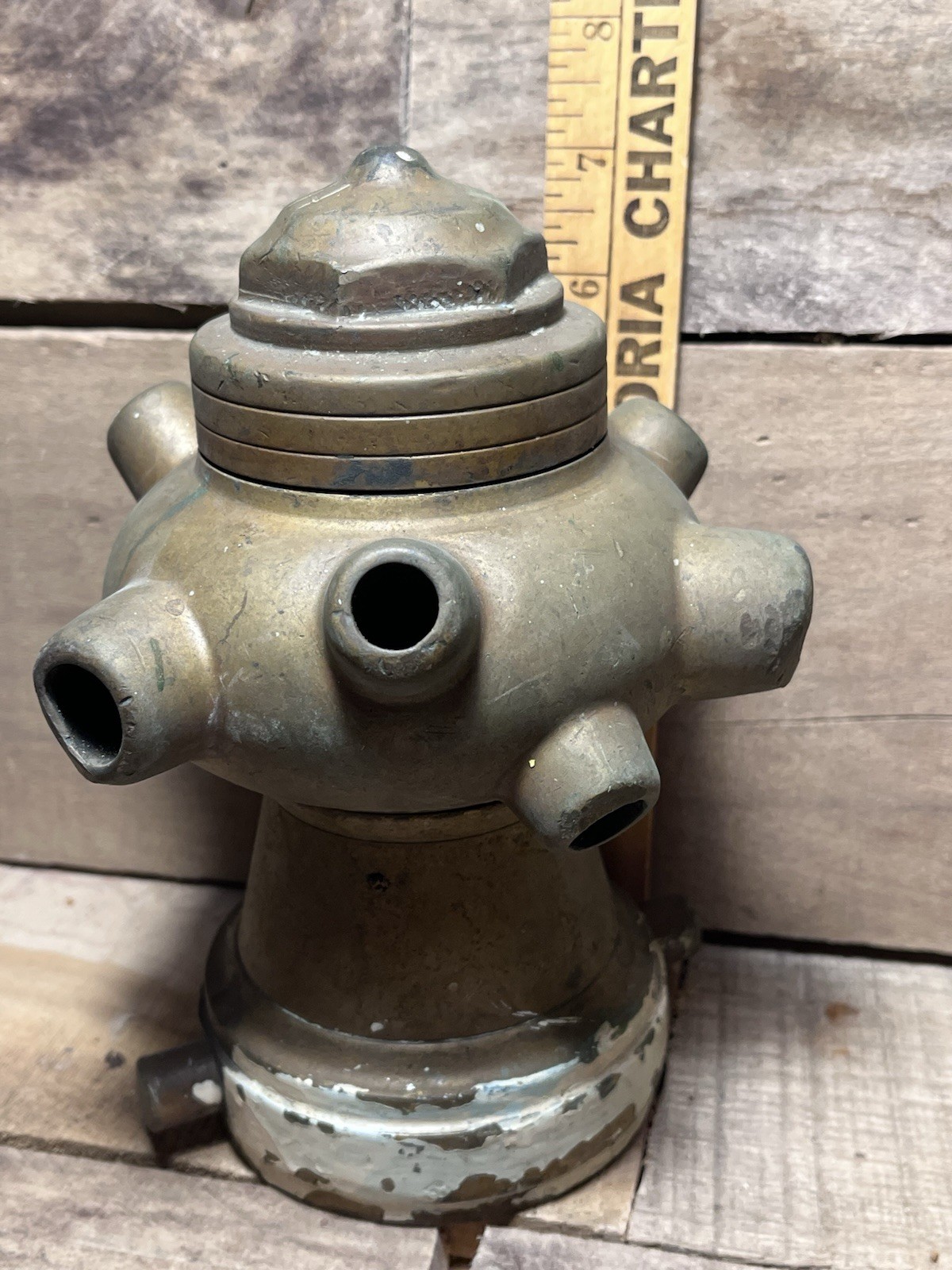 Vintage Brass Bresnan Cellar Distributor Fire Hose 3” Nozzle Basement