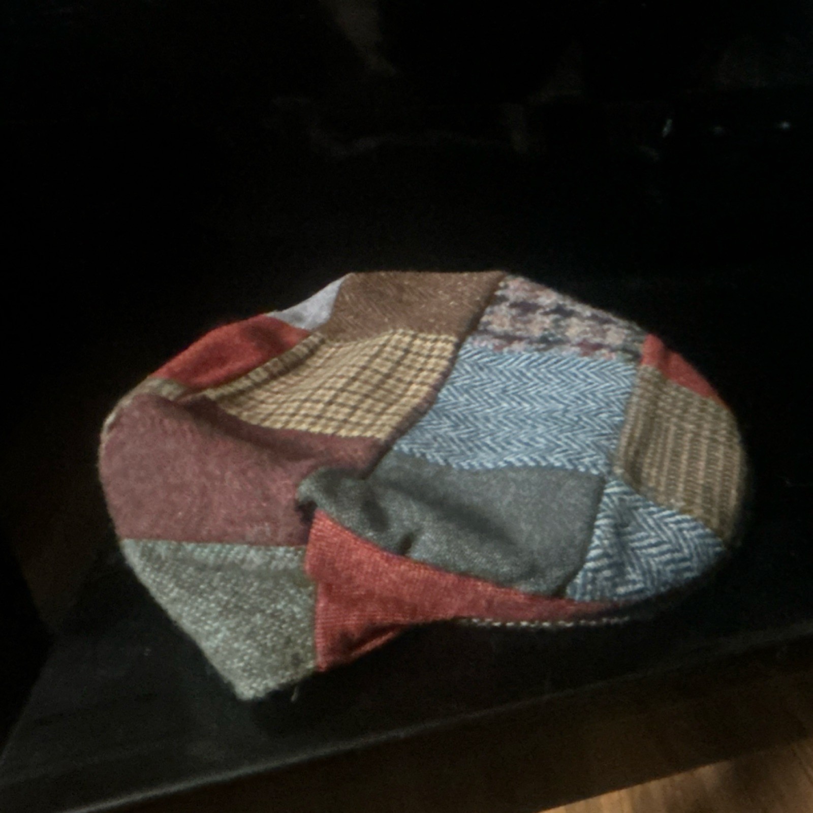 Hanna Hats Patchwork Flat Cap Multicolor Lined Ha… - image 2