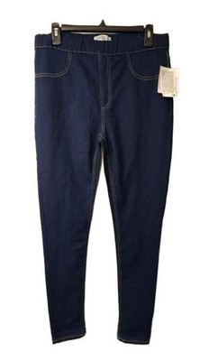 Janina Basic Blue Elastic Waist Pull-On Denim Jeggings Size 42