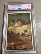 1953 Bowman Color - Mickey Mantle, Yogi Berra, Hank Bauer #44