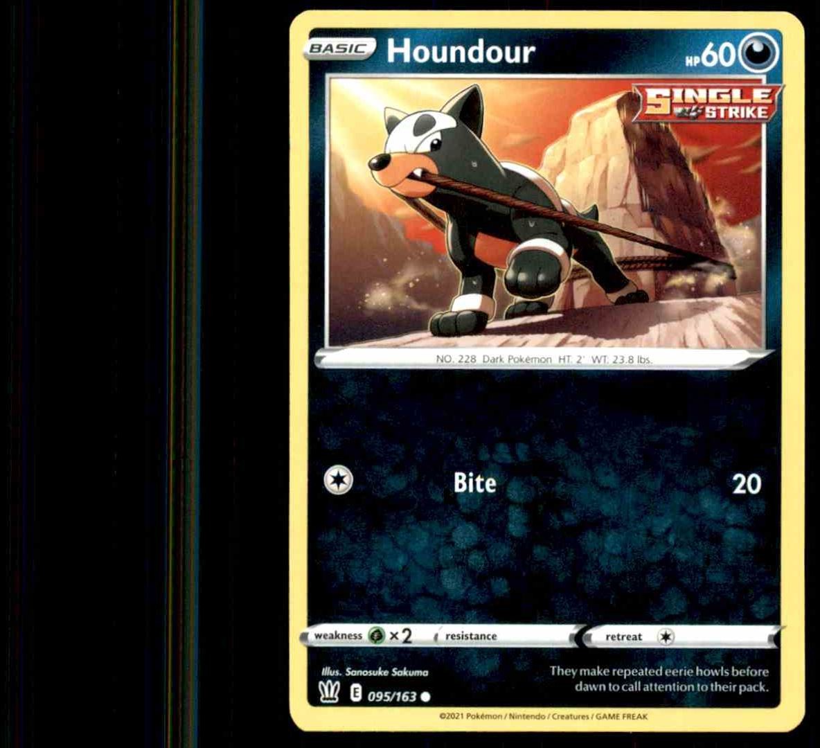 2021 Pokemon Sword & Shield - Battle Styles Houndour C #95
