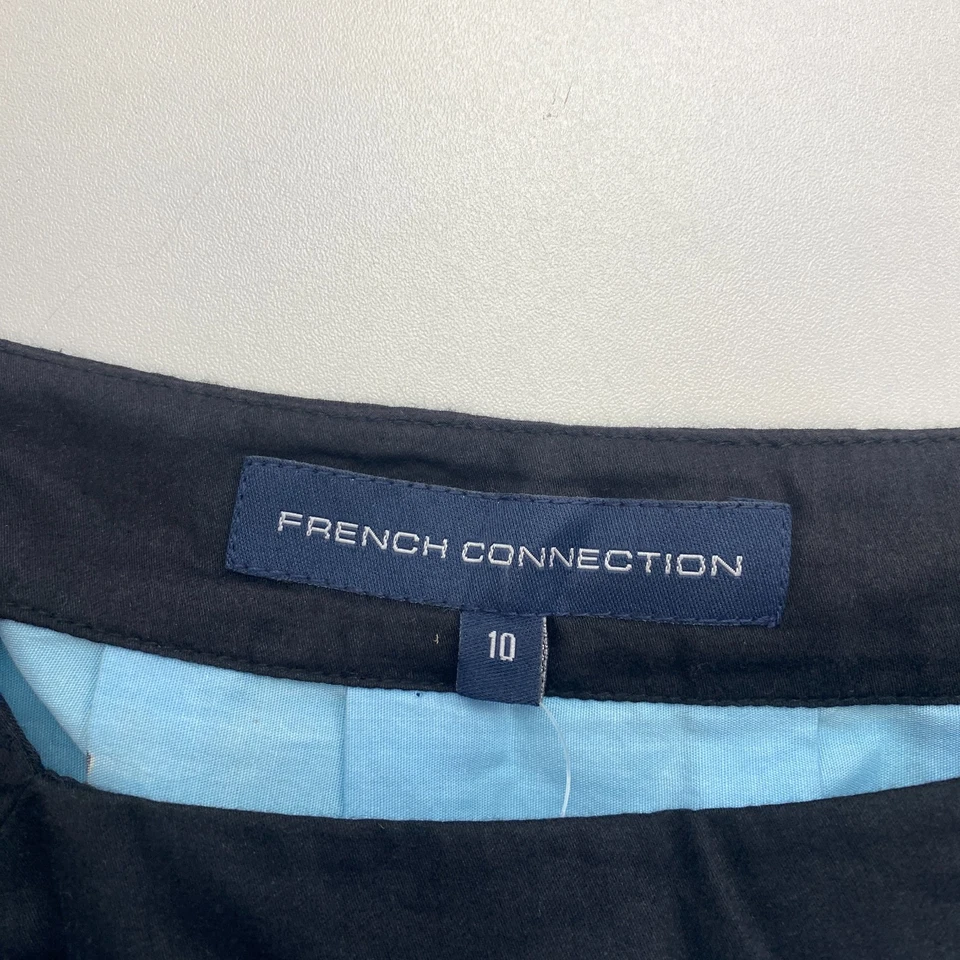 French Connection Mujer Azul Cuello Cuadrado Estampado Floral Mini Dress Size 10 - Imagen 4 de 4