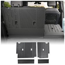 Mabett Rear Seat Back Cover 4 Pieces-With Folding Lip, Black (4-Door Version)