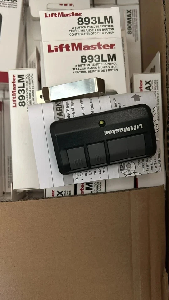 3-кнопочный пульт дистанционного управления для открывания гаражных дверей LiftMaster 893LM (упаковка из 20 шт.) - Изображение 4 из 4