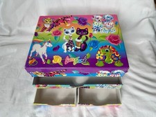 Vintage Lisa Frank Cardboard Jewelry Box craft box 1990s cats and unicorn design