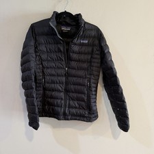 Patagonia Coat Down Sweater Full Zip Up Black Jacket Womens Size Small