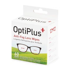 OptiPlus Anti Fog Lens Wipes 60 Count Safe for All Lens Types Portable Cleaning