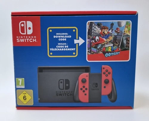 Nintendo Switch Super Mario Odyssey Console in Box - Code Untact - VGC