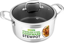 NutriChef 5-Quart Stainless Steel Slow Cooker - Three-Layer Kitchenware