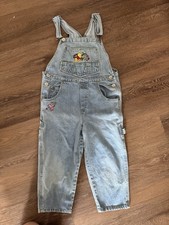 VTG Winnie The Pooh Overalls Fall Embroidery Size 6 Disney Denim