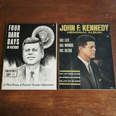John F. Kennedy Magazine Lot   Memorial Album/Four Dark Days in  History Read