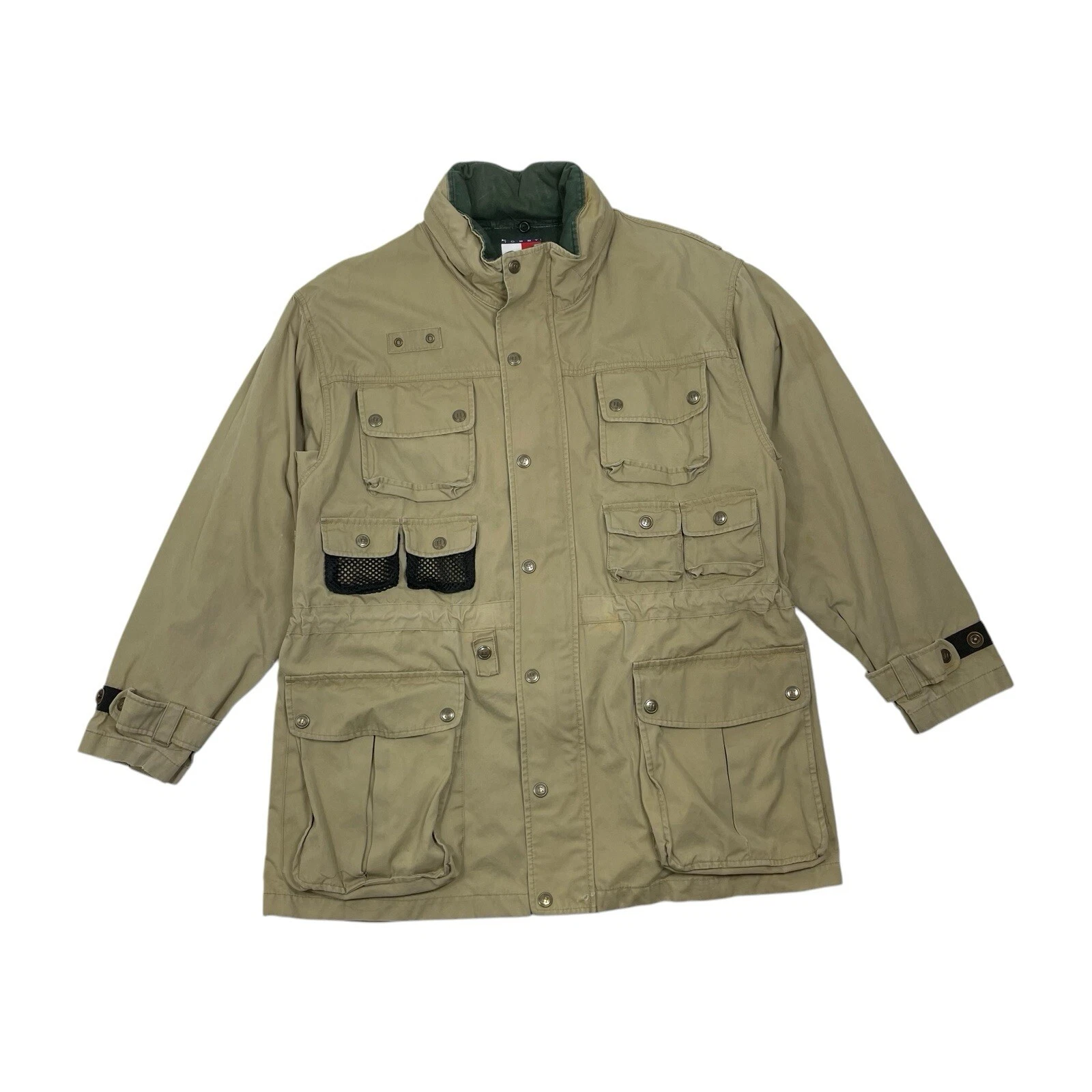 Vintage Tommy Hilfiger Outdoors Survival Travel Jacket Men’s Size Large Tan
