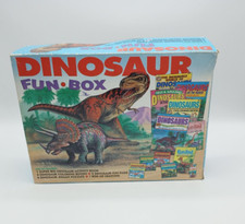 New Vtg 90s Dinosaur Fun Box Coloring Books Activity Pads Puzzles Original Box