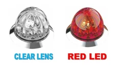 (SINGLE) ONE Hero Mini 3/4" Watermelon Dual Function Clearance Light (Clear/Red)