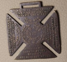 * 1887 CORONATION JUBILEE BRONZE CROSS MEDAL  QUEEN VICTORIA 37MM #FHJ99