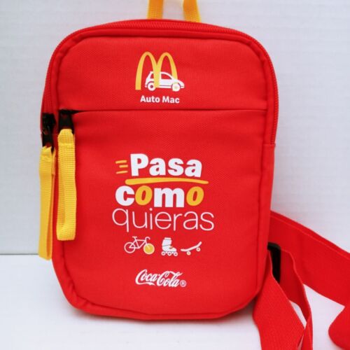 McDonalds Crossbody Pasa Como Quieras Auto Mac 7" X 5" 2 Zip Compartments