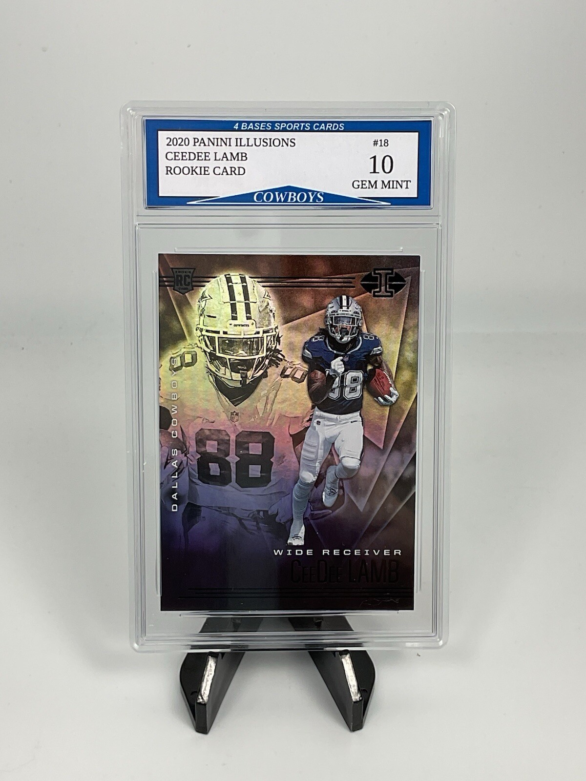 2020 Panini Illusions CeeDee Lamb Dallas Cowboys Rookie Holo Card Gem Mint 10!