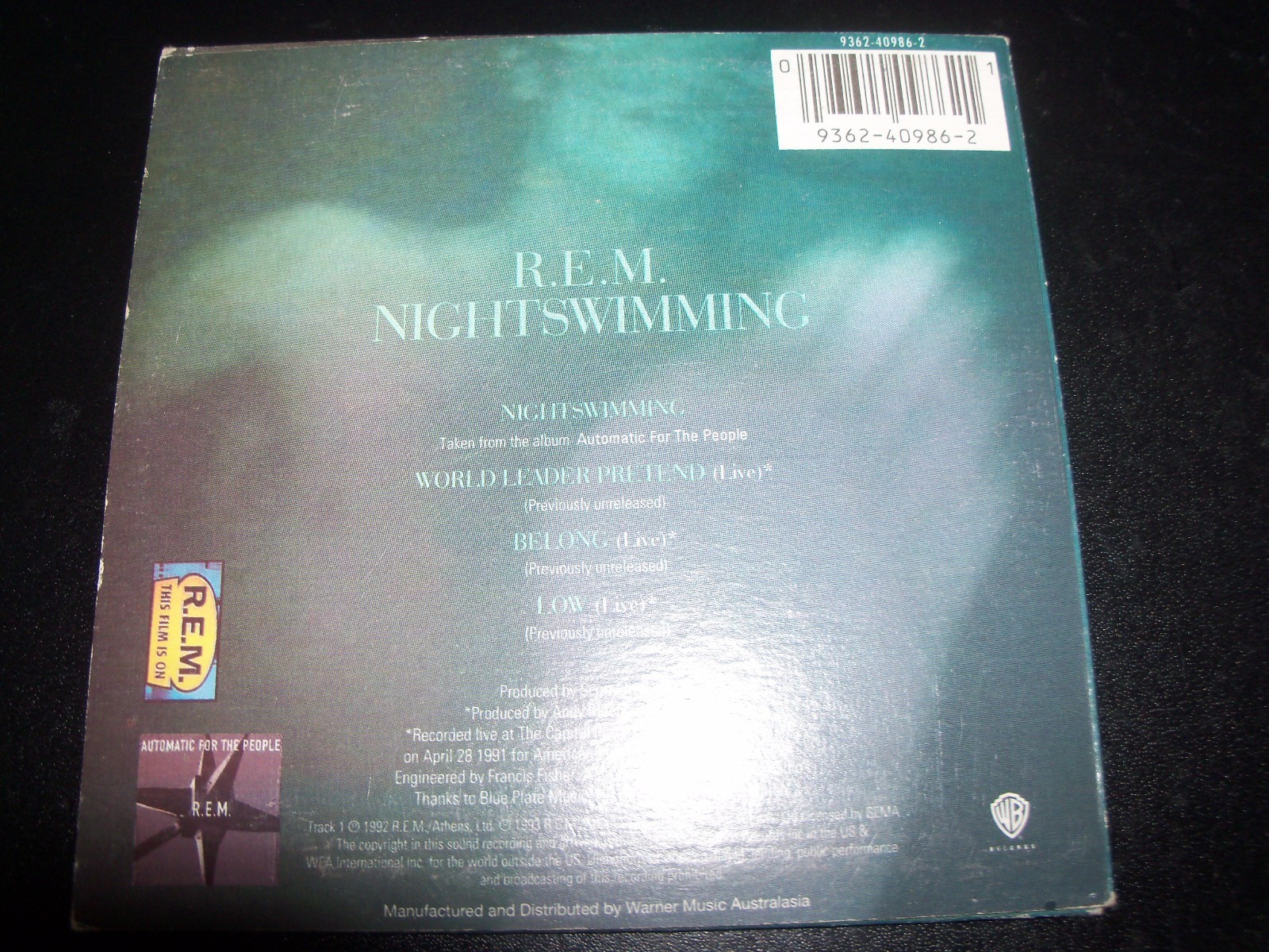 REM Nightswimming Rare Australian card Sleeve Sleeve CD Single eBay