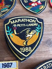 écusson patch brodé Marathon Petit-landau 1988 Vintage