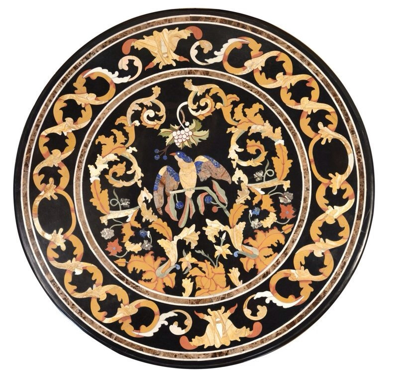 42 Inch Marble Dining Table Top Piierta Dura Art Handmade Decorative Home Furniture