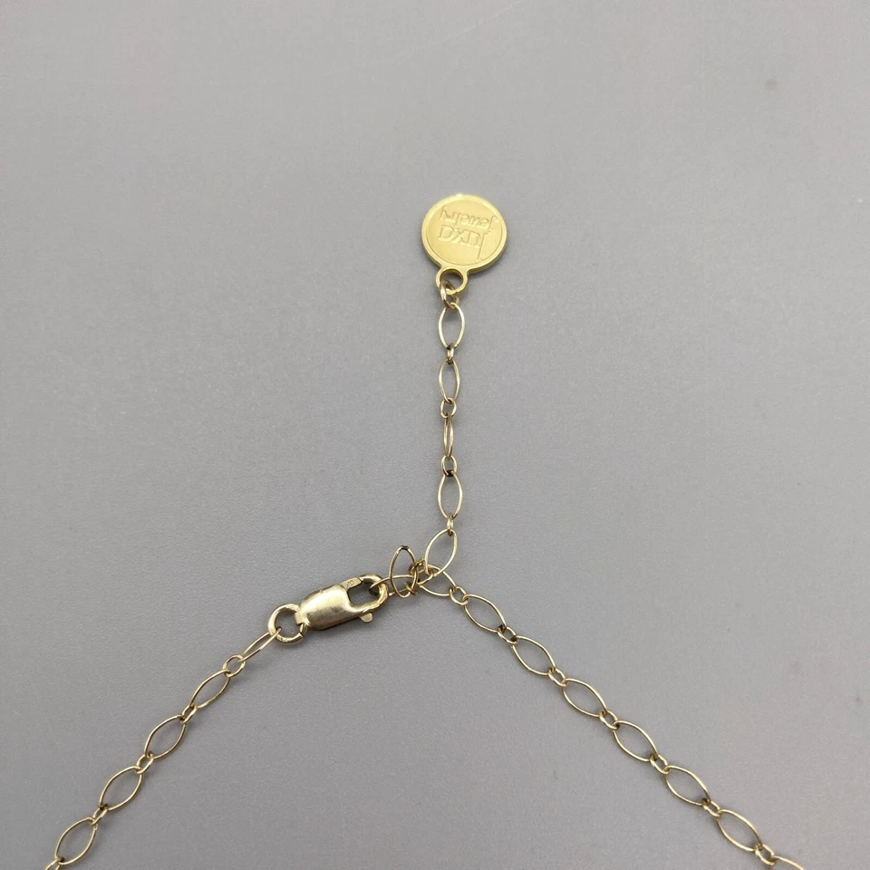 Collar de ágata relleno de oro de 14k de diseñador Luxa Joyería Ajustable 20" Sanación Boho Chic Foto 4 de 4