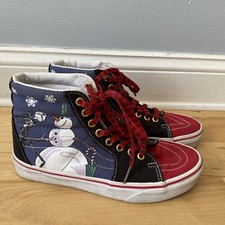 VANS Sk8-Hi NIGHTMARE BEFORE CHRISTMAS Mens 6 Women 7.5 Christmas Town Snowman