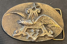 Vintage, ANHEUSER BUSCH EAGLE / BUDWEISER BEER, Metal Belt Buckle