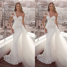 Sexy Mermaid Wedding Dresses with Tail Sweetheart Lace Appliques Bridal Gowns