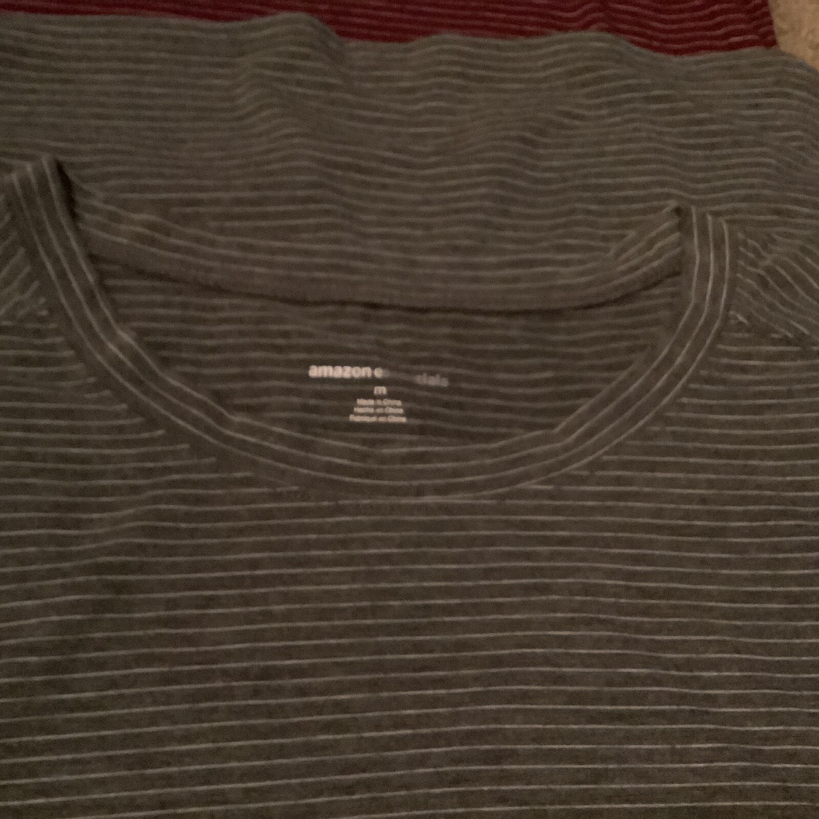 (2) Amazon Essential Active Tee Shirts- Gray/Burg… - image 7