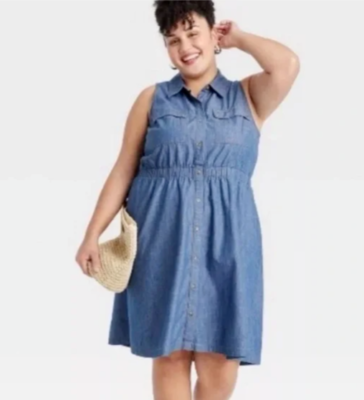 ava and viv denim dress Women's 1X denim dress