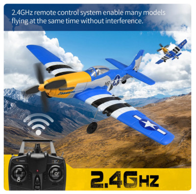 2.4G 4CH 6-Axis Gyro RC Airplane Fixed Wing P51 Mustang Fighter Aerobatic Glider
