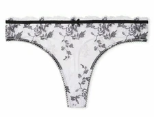 VICTORIAS SECRET DREAM ANGELS EMBROIDERED LACE THONG FLORAL PANTY XS S M L NWT