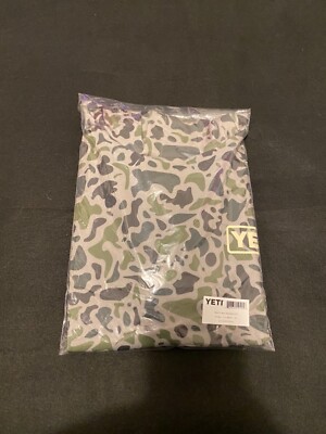 NWT Yeti LS Camo Hooded Sun Shirt Small