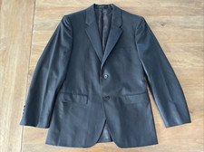 Theory 495 Xylo JS Black Striped Wool Blazer Men 38S Slim Fit Sport Coat Jacket