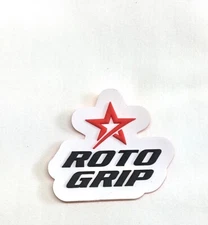 New Roto Grip Bowling Patch (White Background with Red Star and Black Letters)