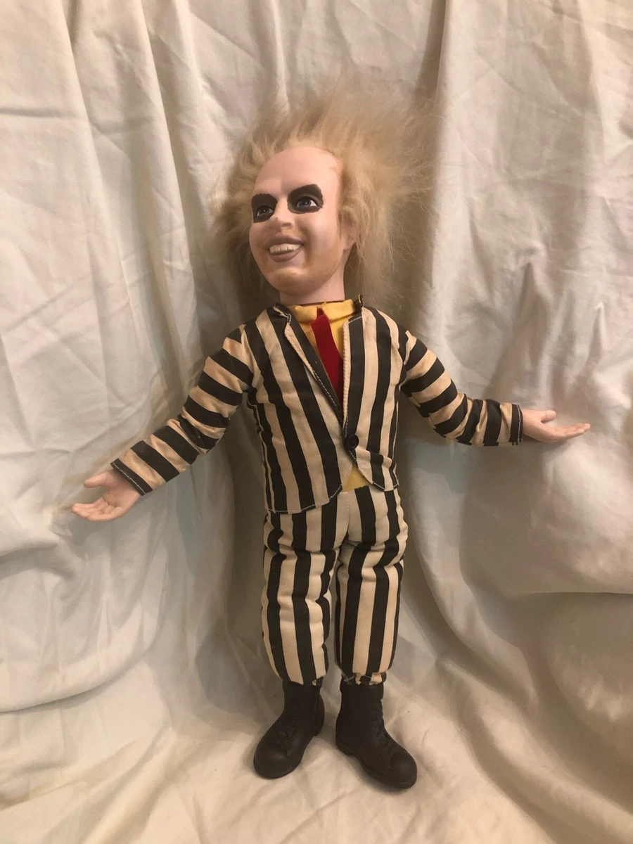 Vintage 1989 Kenner Beetlejuice Pull String Doll Talks Head