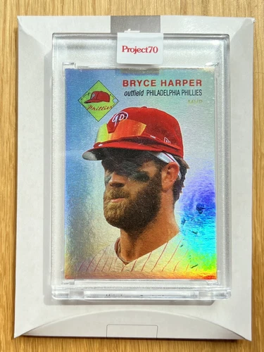2021 Topps Project 70 #857 Bryce Harper by Infinite Archives Rainbow Foil 55/70