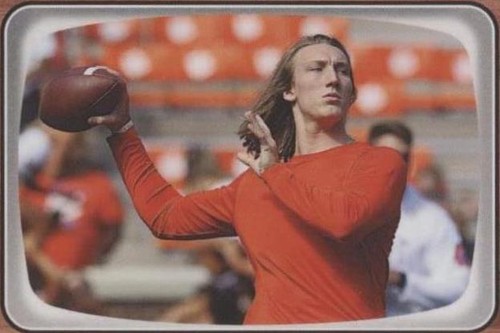 Trevor Lawrence 2021 Select Premier Level Die Cut Zebra Prizm