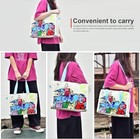SAIKA Stylish Canvas Tote Bag, Beach Bag for Women Men, Reusable Grocery Cloth  — photo 2