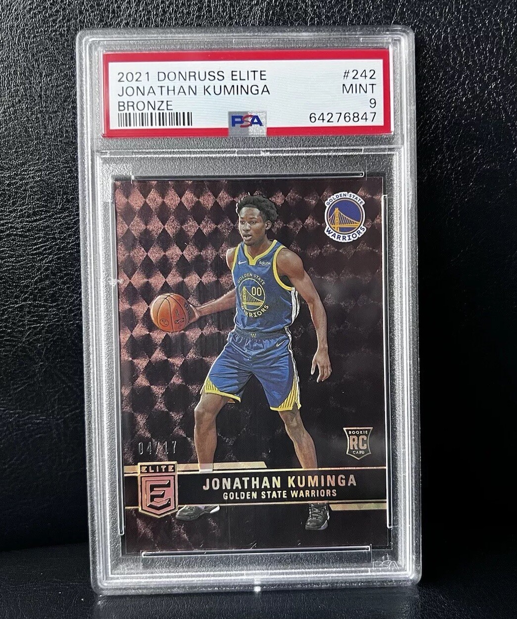 2021 Panini Donruss Elite Jonathan Kuminga Bronze Rookie Rc /17 Psa 9