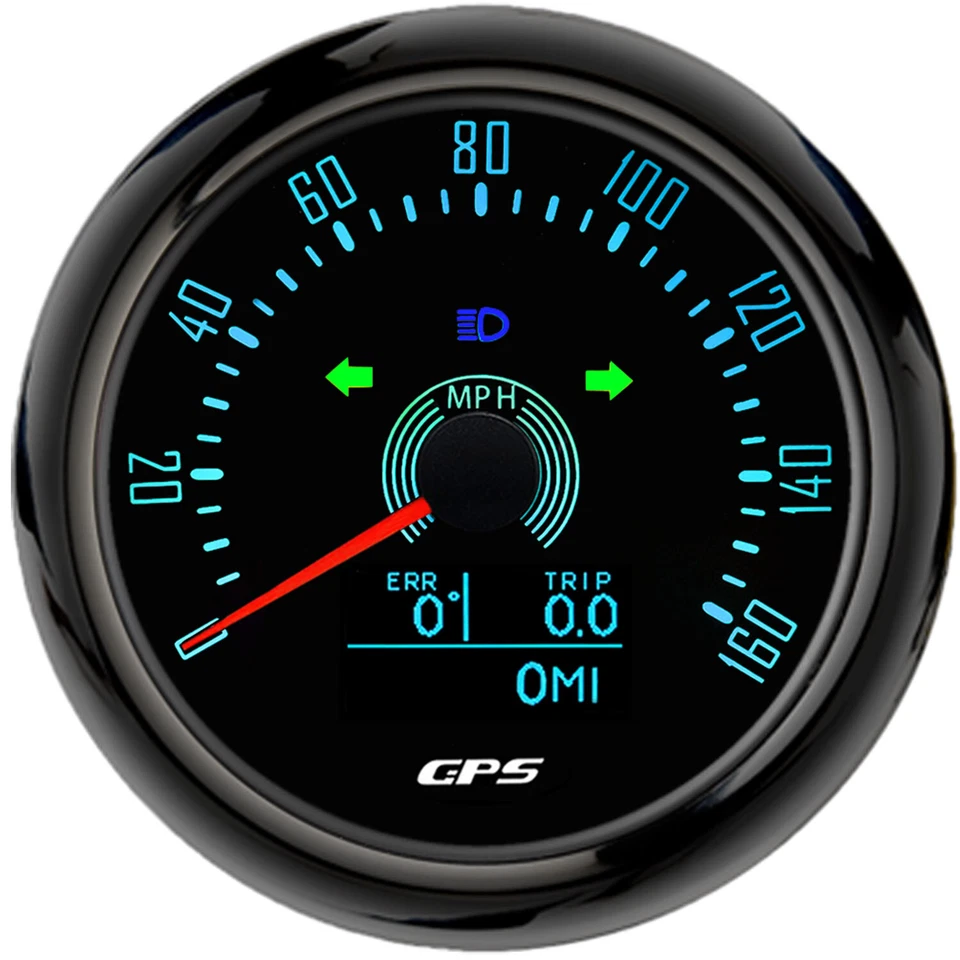 6 Gauge Set 85mm GPS Speedo&Tacho&52mm Fuel Level Water Temp Oil Pressure Volt - Image 2 of 4