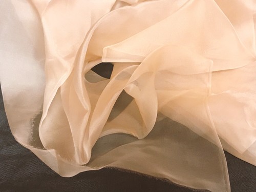 Silk Organza 1 Yard Pure Fabric - 45" Wide, Plain Gauze For Wedding Dresses Crafts 630759 - Foto 5