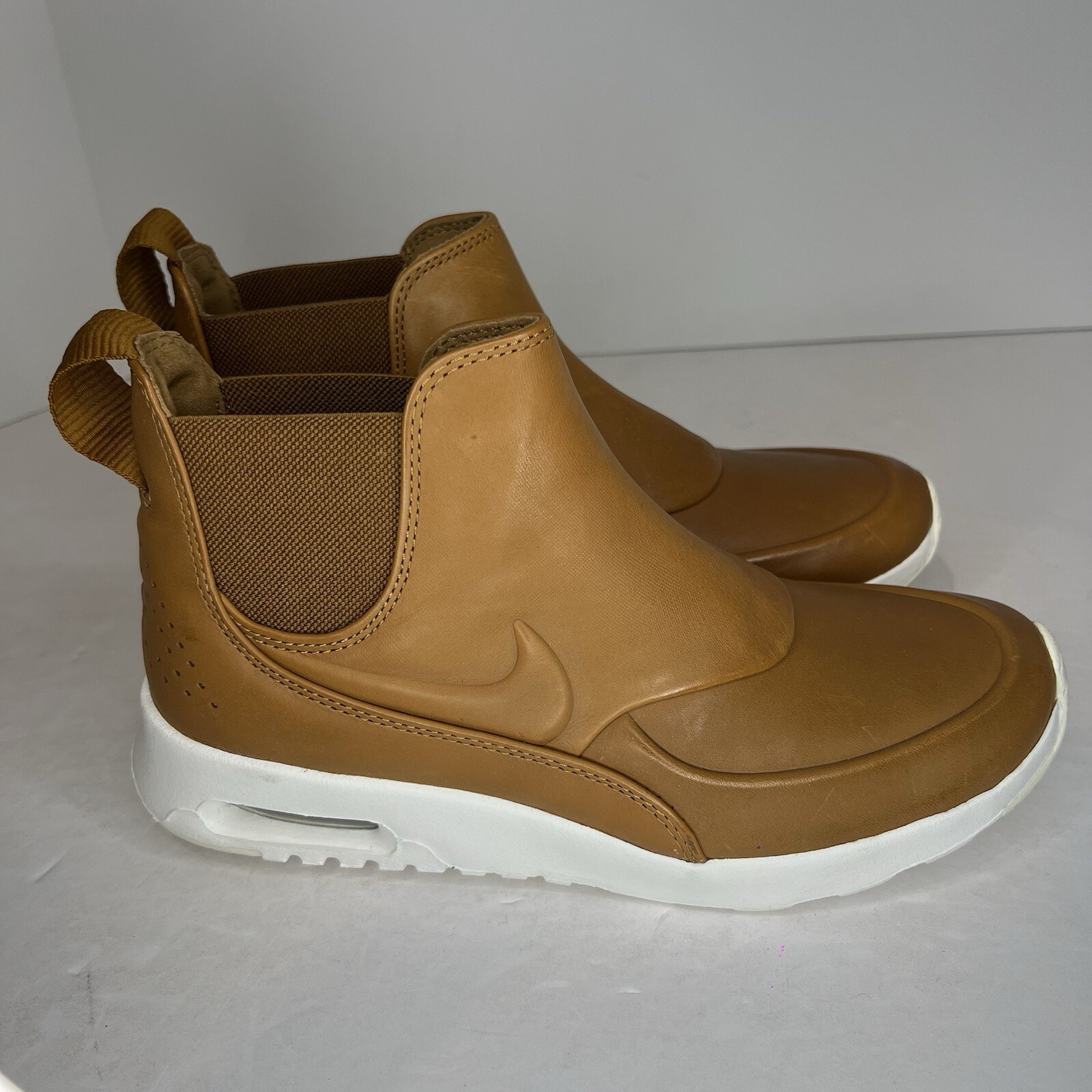 Nike Air Max Thea Mid Leather Sneaker Boots in Brown Sail for Women Size 7