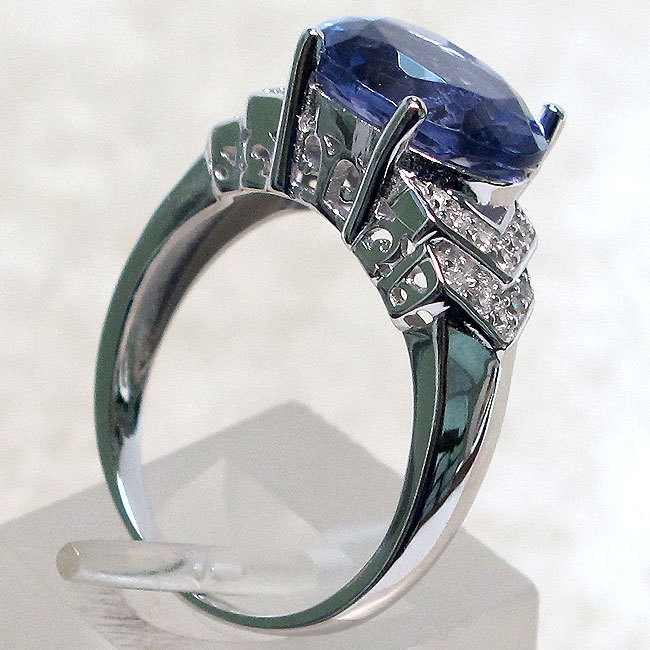 Tansnat EXQUISITE 5 CT TANZANITE 925 STERLING SILVER MICRO PAVE RING SIZE 5-10 ...