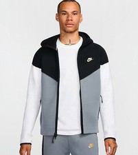 Men's Size 2XL Nike Tech Fleece Windrunner Black Cool Grey White Gold FZ4709 011