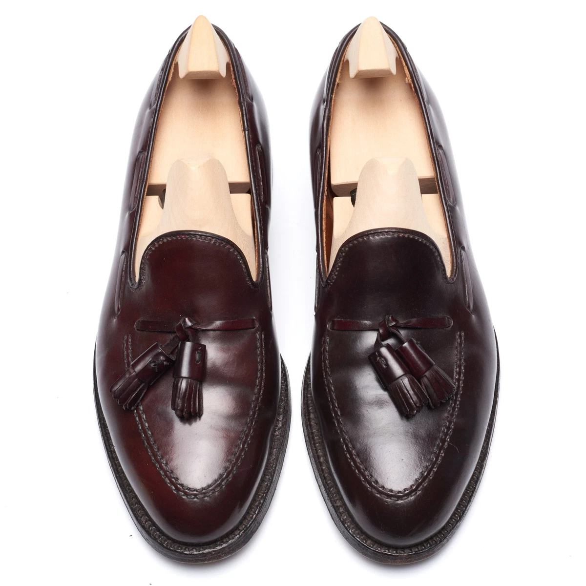 ALDEN 563 Burgundy 8 Horween Shell Cordovan Tassel Loafer Shoes