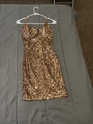 Gold Sequin Short Dress Size Small, Perfect Condition, Never Used | eBay Gold Sequin Short Dress Size Small, Perfect Condition, Never Used | eBay