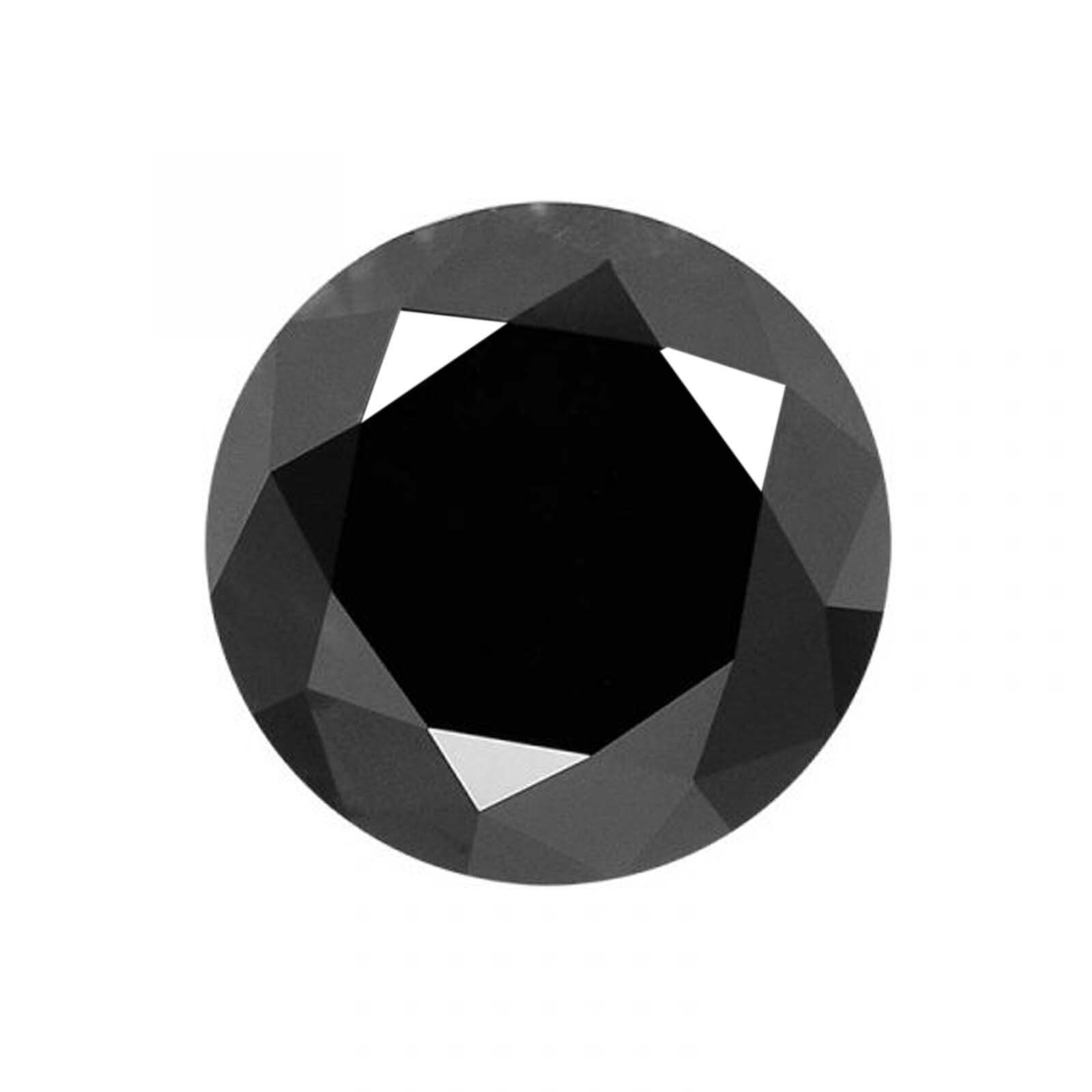 0.10Ct Excellent Round Shape 100 Natural Earthmined Black Loose