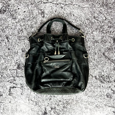 Dolce & Gabbana Raquel Bag Leather Made in Italy Black Logo